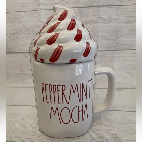 Rae Dunn Other - Rae Dunn "Peppermint Mocha" Ceramic Mug with Peppermint Whipped Cream Topper